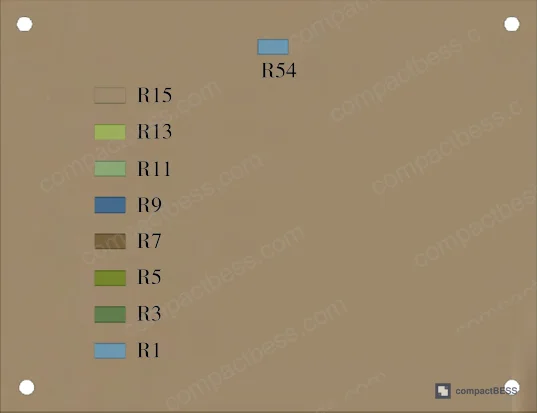 Figure 15: Fixed constraint application at four M3 bolt hole locations on BMS circuit board geometric model