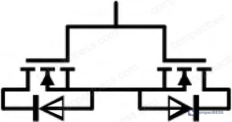 Figure 1: 3×3 battery matrix network topology showing switch assignments for each cell position and the equalization interconnect structure