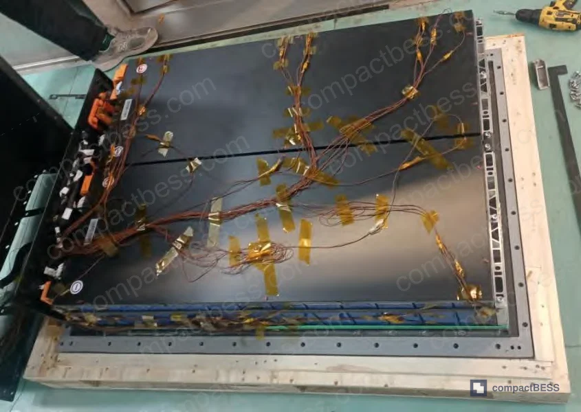 Figure 10: Actual liquid-cooled battery pack assembly used in thermal testing