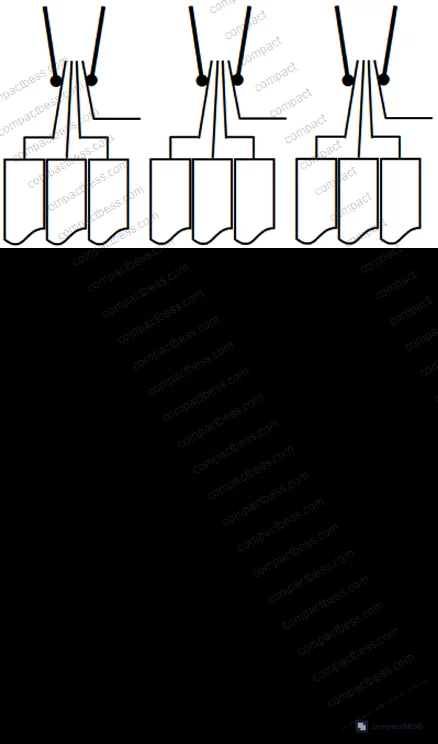 Figure 5: Pouch cell module assembly sequence showing series-parallel interconnect configuration and tab welding zone