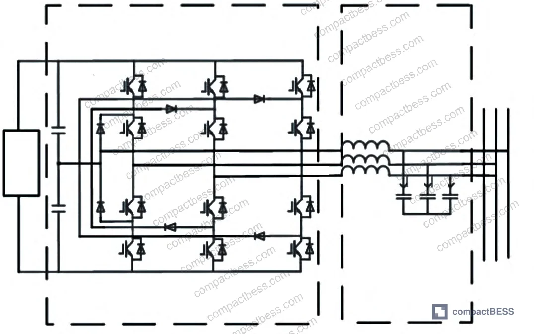 Figure 3: Multi-winding full-bridge two-level topology for higher-capacity storage systems