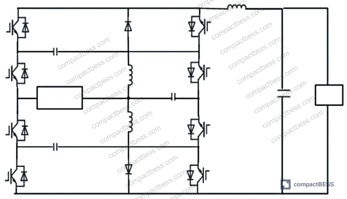 Figure 10: Zeta-based flying capacitor multilevel PCS topology with parallel input and series output configuration